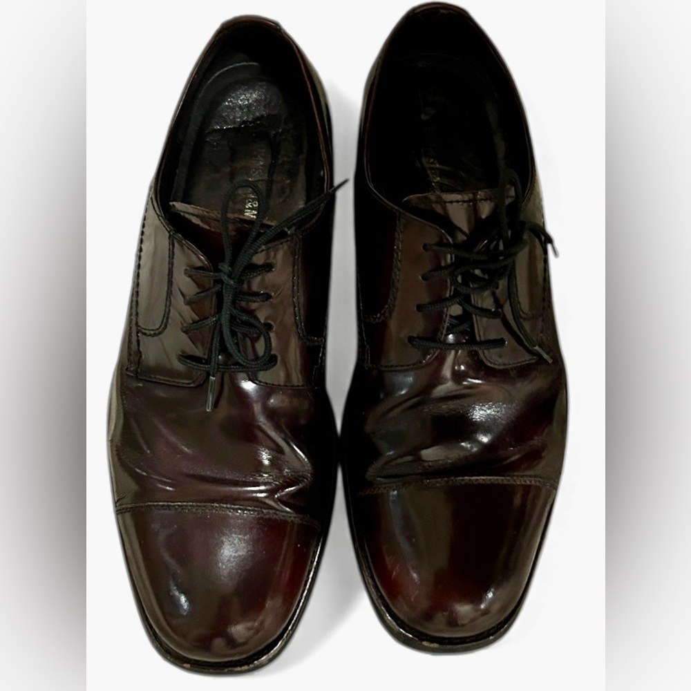 Men’s Oxblood Leather Cap-Toe Oxford Dress Shoes Johnston & Murphy